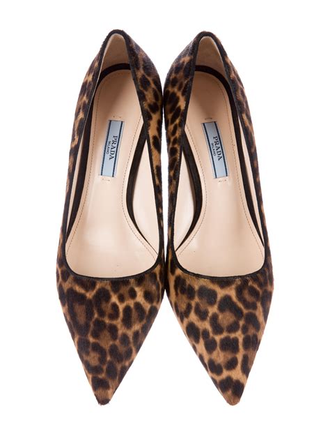 Prada Ponyhair Leopard Print Pumps 